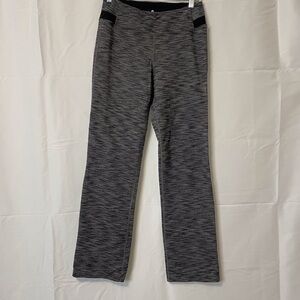 Space Dye Gray Athletic Yoga Pants with Black Trim